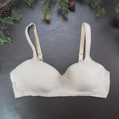 Bali Bra Womens 34C Lightly Lined Wireless Comfort Fit Dot Pattern Back Closure - Image 1 of 4