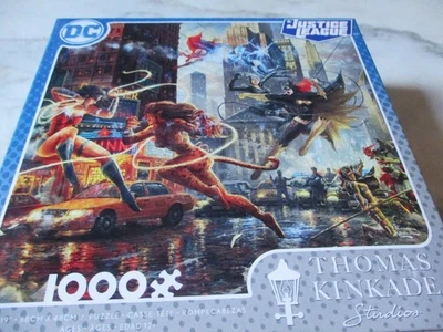 1,000 Piece T. Kinkade Art Puzzle DC Comics Women "Justice League" 26.6"x 19" - Image 1 of 4