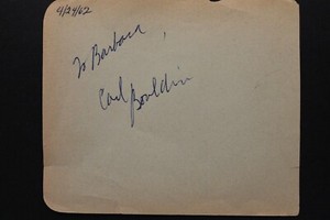 Carl Bouldin 1961-64 Washington Senators Autographed Signed 4x5 Sheet 