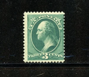 KMC4076-U.S. #184 (U151) Washington 3¢ green 1879, M,LH,FFVF, CV$90.00 - Picture 1 of 2