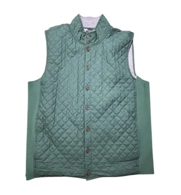 Fairway & Greene The Natural Chaleco Hombres XXL Verde Edredón Botón Mezcla Cachemira Línea Foto 1 de 4