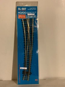 Peco #SL-E87 großer Radius gebogen L.H. Code 100 Neusilber Weiche H.O. 1/87 - Bild 1 von 1