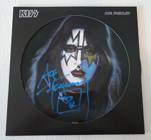 Álbum solo Ace Frehley FIRMADO disco fotográfico LP vinilo azul KISS AUTÓGRAFO - Imagen 1 de 5