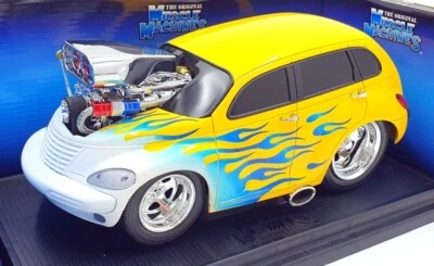Muscle Machines 1/18 Scale Model 61190 - 2000 Chrysler PT Cruiser - Yellow - Image 1 of 4
