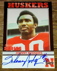 TK Legacy Nebraska Cornhuskers C11 Johnny Rodgers Autograph - Picture 1 of 2