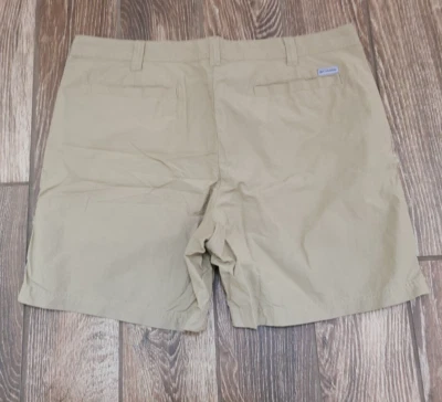 Columbia Sportswear Flat Front Shorts Cotton Nylon Blend Tan 8 inch 40 W 2XL - Image 1 of 4