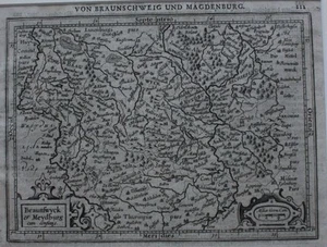 Original antique map GERMANY, BRAUNSCHWEIG, MAGDEBURG, Mercator / Jansson, 1651 - Picture 1 of 2