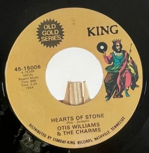 OTIS WILLIAMS & THE CHARMS 45 RPM HEARTS OF STONE / GUM DROP—EX - Foto 1 di 4