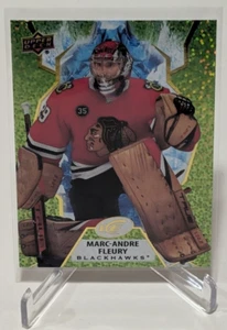 2021-22 Upper Deck Ice Hockey MARC-ANDRE FLEURY Green SP #58 Blackhawks - Picture 1 of 2