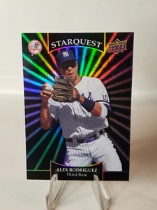 2009 UPPER DECK STARQUEST SQ-2 ALEX RODRIGUEZ BLACK ULTRA RARE NY YANKEES - Imagen 1 de 2