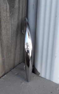 Vintage MCM 1950's BILT WELL Vertical Chrome Cabinet Drawer Pull 4 1/2"Handle - Picture 1 of 5