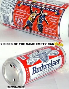 1996 OLYMPICS BASKETBALL DREAM TEAM USA GOLD BUDWEISER PINT BEER CAN BALL SPORTS - Picture 1 of 6