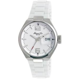 Kenneth Cole White Silver Watch Date Dial RRP £119 - £60 OFF CLEARANCE BNIB 