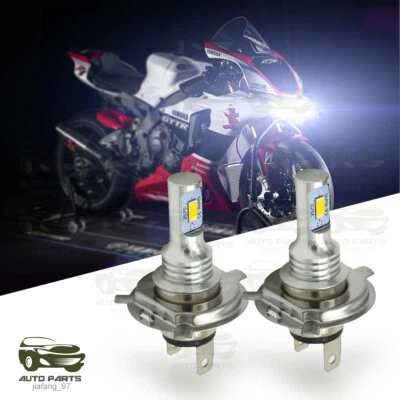 For SYM Symba SS Trike 117XA Motorcycle LED Headlight Kit H4 6000K White Bulbs - Image 1 of 4