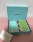Tiffany & Co. Double Deck Playing Cards In Velvet Box Blue and Green Unopned