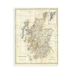 Stampa su Tela su Carta Poster o Quadro Sproul Dan Map of Scotland - Imagen 1 de 2