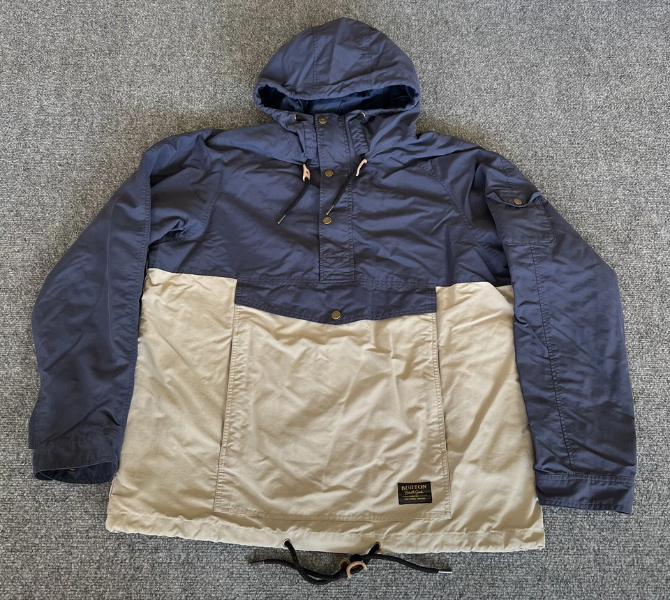Chaqueta cortavientos Burton Durable Goods 1/4 cremallera a presión con capucha anorak al aire libre XL Foto 1 de 4