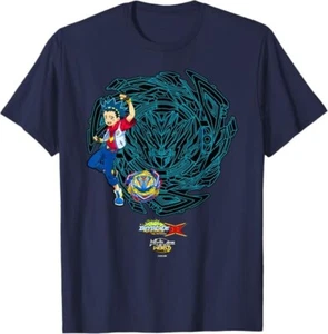 Bayblade Burst Dynamite Battle Valt Aoi T-shirt Navy XL Size Unisex Japan LTD - Picture 1 of 1