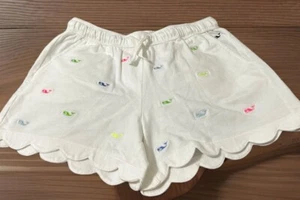 VINEYARD VINES Whale Shorts White Scallop Bottom Shorts Size Youth L EUC - Picture 1 of 6
