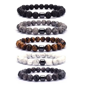 Schmuck Armband aus Naturstein Perlen mit wertvollen Hämatit - Elegant - - Bild 1 von 18