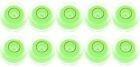 Ten 9.8mm x 7.2mm Disc Bubble Spirit Level Round Circular Circle Green /Tripod
