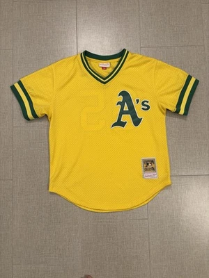 Camiseta Mitchell & Ness MLB Oakland Athletics BP - 1984 Rickey Henderson - Mediana Foto 1 de 4