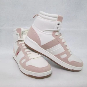 Levis Women's Basket Ball -HI-DTE Sneakers Canvas High-Top Shoes-Pink-8-NWOT - Picture 1 of 10
