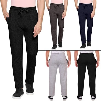 Mens Fleece Jogging Bottoms Elasticated Open Hem Joggers Track Gym Pants Trouser - Image 1 of 2