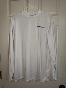 Men's HANG TEN Sun T Shirt Size M White Stretch Long Sleeve Surf Beach Swim - Picture 1 of 4