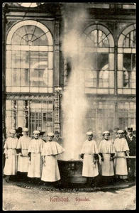 Tschechoslowakei alte AK Karlsbad Sprudel - Bild 1 von 2