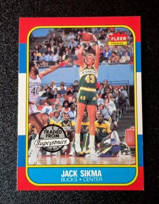 1986-87 86 Fleer Basketball card #102 Jack Sikma Seattle Super Sonics Near Mint - Image 1 of 4