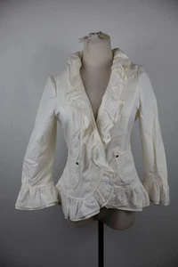 LUISA SPAGNOLI BLAZER GIACCA DONNA Tg 44 WOMAN CASUAL VINTAGE JACKET COTONE - Picture 1 of 11