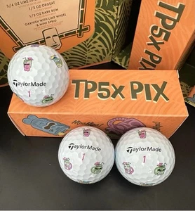 TAYLORMADE TP5X PIX TIKI MAI TAI LIMITED EDITION 1 Sleeve 3 balls - Picture 1 of 4