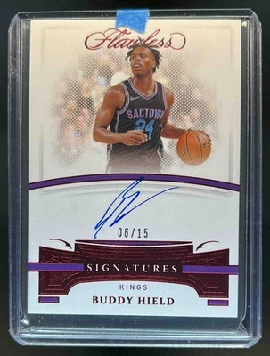 2020-21 Flawless Buddy Hield Auto Ruby #06/15 Kings - Imagem 1 de 2
