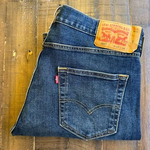 Bigotes elásticos Levi's 501 Original rectos para hombre W34xL33,5 botón lavado medio - Imagen 1 de 20