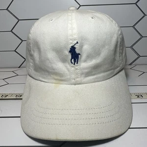 Gorra de béisbol Polo Ralph Lauren con correa de cuero blanca y azul - Imagen 1 de 15