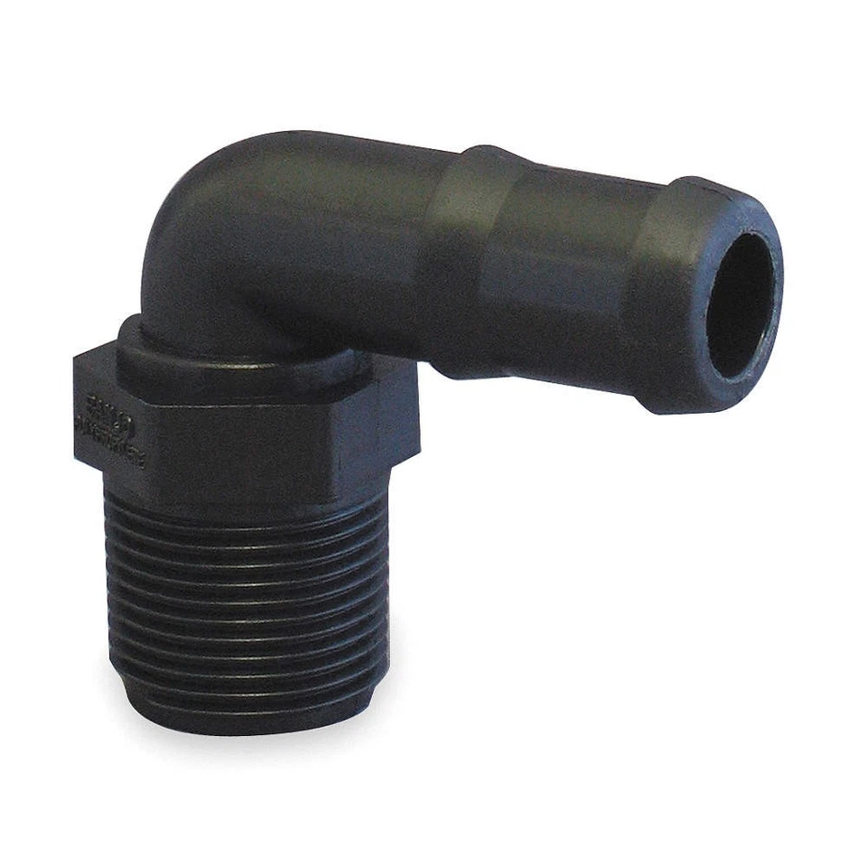 BANJO HB038-90 Barbed Hose Fitting,Hose ID 3/8",NPT 3DTN8 - Image 1 of 1
