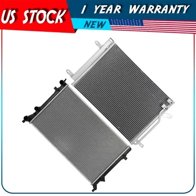 Radiator and AC Condenser Kit For 12-14 Volkswagen Beetle 11-15 Volkswagen Jetta - Image 1 of 4