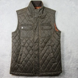 Johnston & Murphy Weste Herren mittelbraun gewachste Baumwolle Feldsteppung durchgehender Reißverschluss Druckknopf - Bild 1 von 18