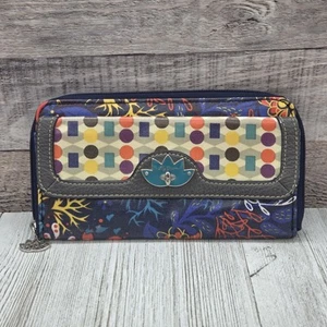Lily Bloom Wallet Zip Around Card Holder MultiColor Snap Front Flap *Read - Picture 1 of 14