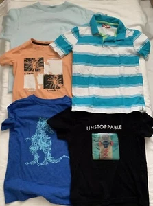 Lot of 5 Boys Shirts S 6/7 Cat&Jack, Wrangler, Simply Southern Craft&Flow, DSG - Picture 1 of 23