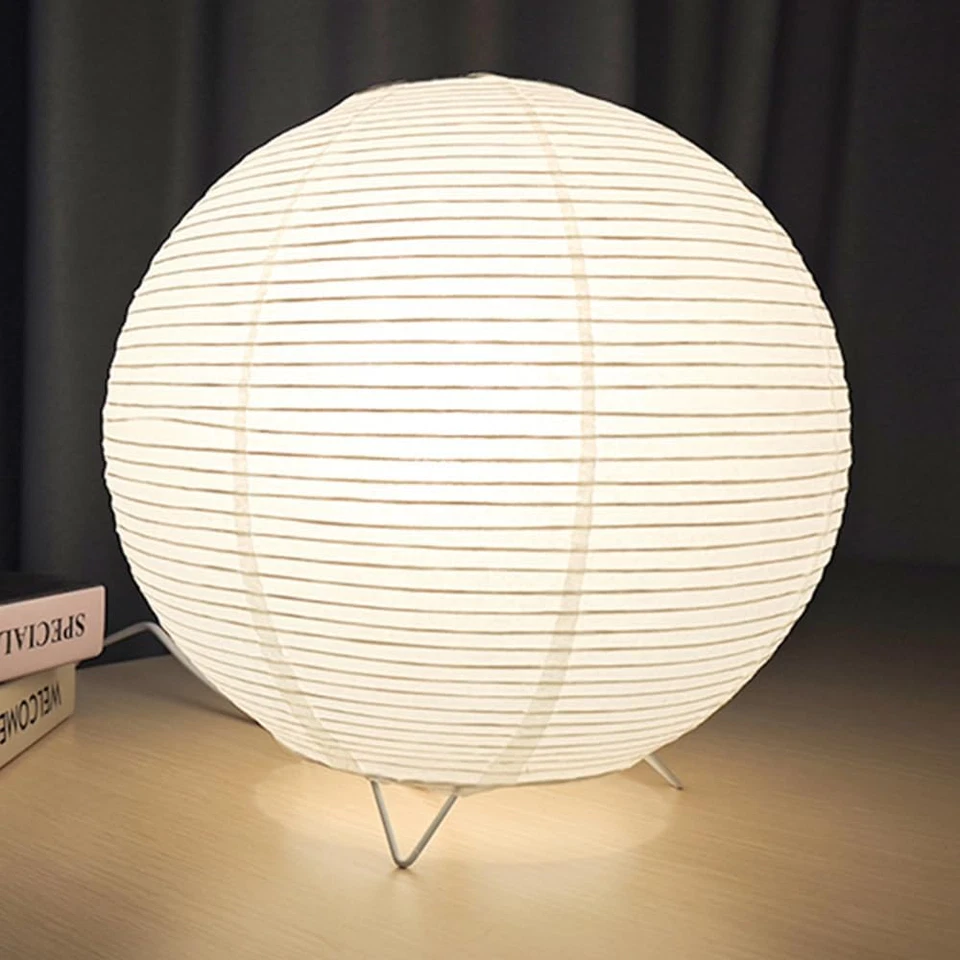 Table Lamp, Standing Lamps with Rice Paper Shade for Bedroom, Livingroom (Ball)