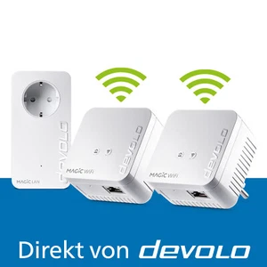 devolo Magic 1 WiFi mini Powerline WLAN Verstärker 3x Adapter - Bild 1 von 6
