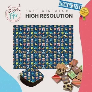 Chocolate Transfer Sheet (Children's Toys) Edible for Decorations A4 Size - Picture 1 of 2