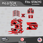 Graphics Kit for STACYC 16E Brushed Electric Bike Klutch-red