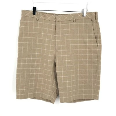Pantalones Cortos Walter Hagen Para Hombre 38 Marrón A Cuadros Golf 11 Grandes Bolsillos Delanteros Planos Preppy Foto 1 de 4