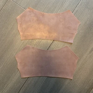 Par de guanteletes de goma látex listos para cortar / guantes sin dedos - marrón chocolate - Imagen 1 de 1