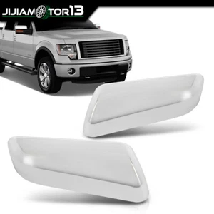 Par de cubiertas de espejo retrovisor medio cromadas superior derecha e izquierda aptas para Ford F-150 2009-14 - Imagen 1 de 12