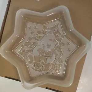 Studio Nova Teddy Sweet Dish TEDDY WISHES 9-1/4" Etched Christmas Teddy Bear - Picture 1 of 3