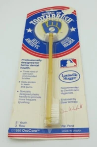Milwaukee Brewers Vintage 1986 Toothbrush New In Package Baseball Bat Toothbrush - Picture 1 of 5